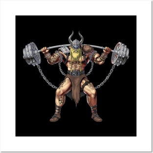 Viking Warrior Gym Bodybuilder Posters and Art
